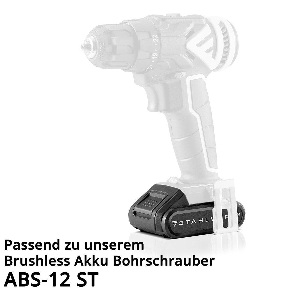 STAHLWERK 12 V Akku 2Ah AS-12 ST Li-Ion Ersatzakku | Werkzeuge | Akkuschrauber | Akkubohrer | Akkuwinkelschleifer | Kapazität 2000 mAh