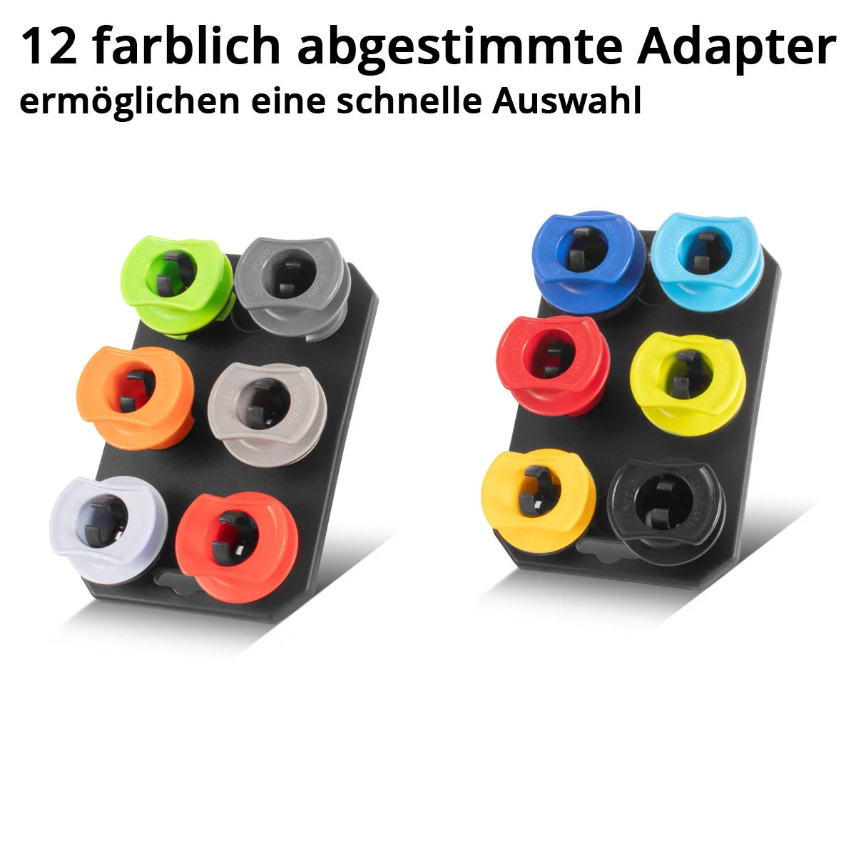 STAHLWERK Set di imbuti per riempimento olio motore universale | Set di imbuti per olio automobilistico da 18 pezzi con 12 adattatori automobilistici | Volume imbuto 1500 ml | A prova di perdite e conveniente per il cambio dell'olio