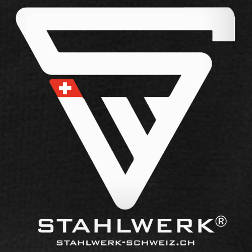 Camiseta orgánica premium para mujer STAHLWERK-SCHWEIZ con logo estampado - 99% algodón / 1% elastano, negro, varias tallas