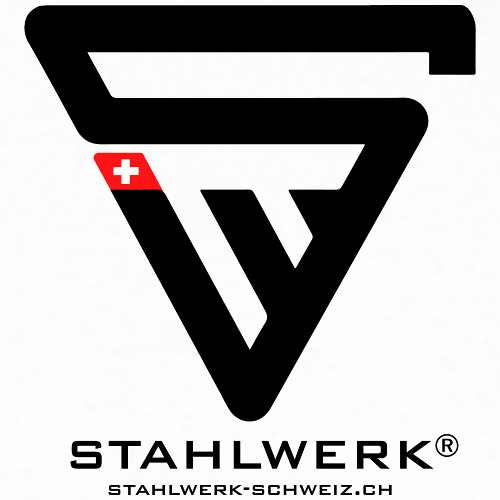 STAHLWERK-SCHWEIZ Premium ORGANIC hoodie hoodie / sweat jacket in white with logo print - various sizes