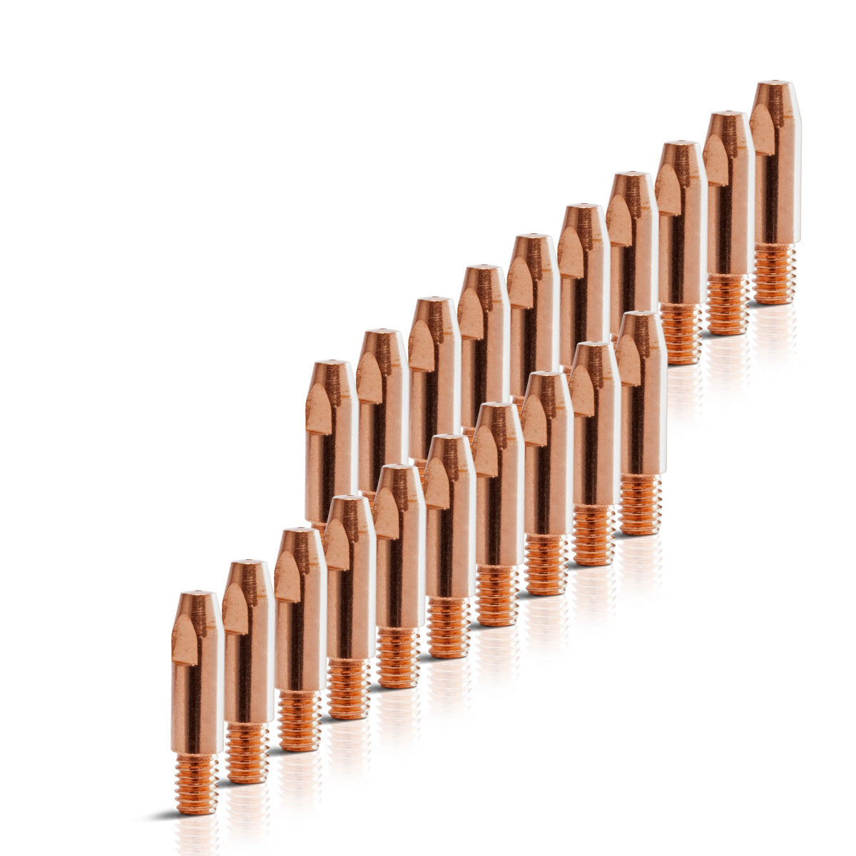 STAHLWERK lot de 20 AK25 | MB25 | KD24 | Conseils de contact MB24 | Buses de contact M6x28 en 1,0 mm Jeu de pièces d'usure MIG MAG | Accessoires de soudage pour torches de soudage