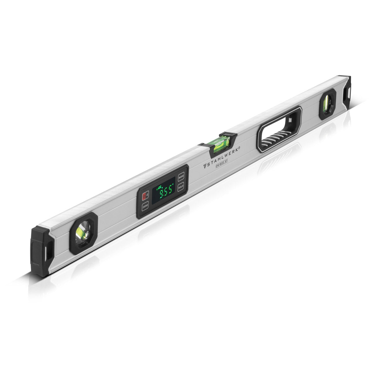 STAHLWERK Digitale Wasserwaage DW-800 ST aus Aluminium mit 800 mm Länge magnetische Richtwaage | Magnet-Wasserwaage | Aluminium-Wasserwaage | Digital-Wasserwaage | Winkelmesser