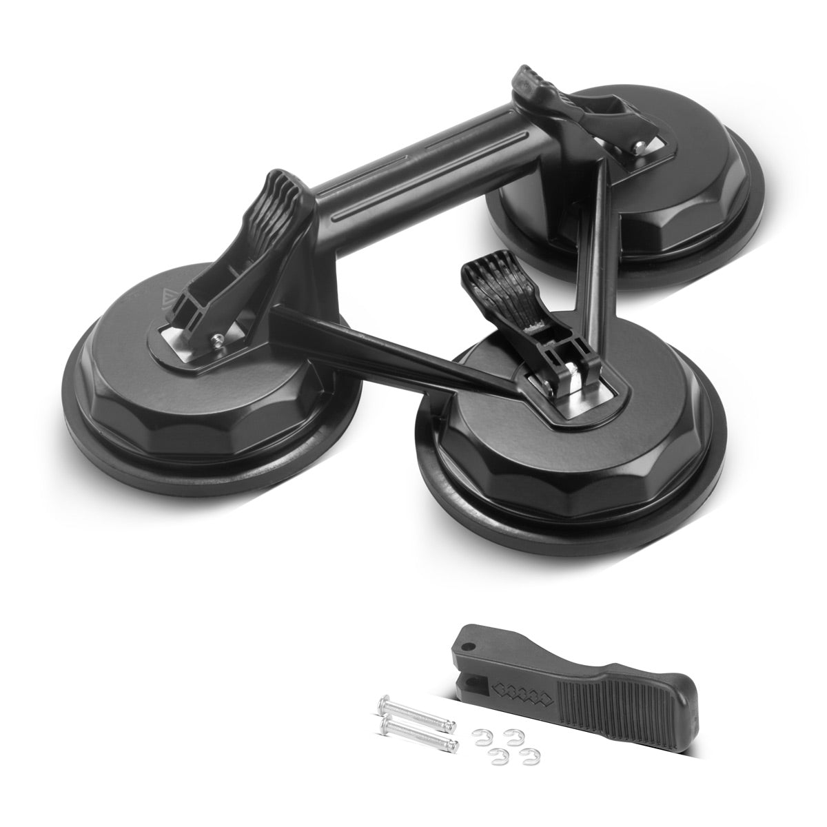 Steelworks Triple aspirazione ruote con capacità di carico di 150 kg e 3 x 12,5 cm | 5 “Diametro aspirapolvere