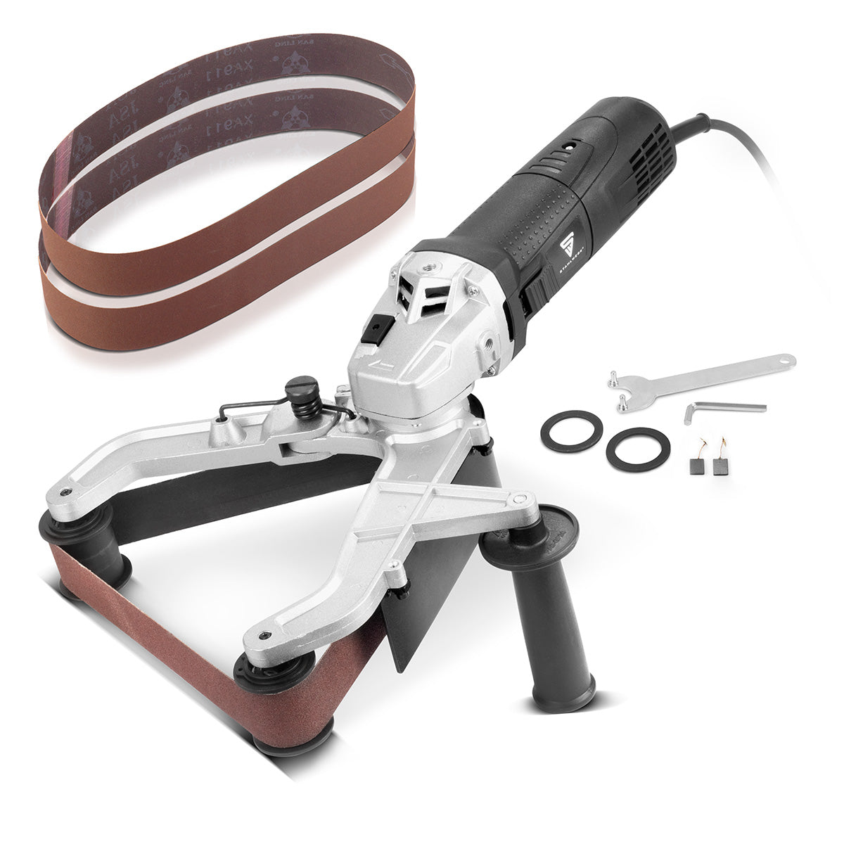STAHLWERK pipe belt sander RS-1300 ST with 1,300 W and 1,100 - 3,200 rpm for 760 mm sanding belts pipe grinder | Grinding machine | Grinder | Belt sander for grinding, polishing and deburring