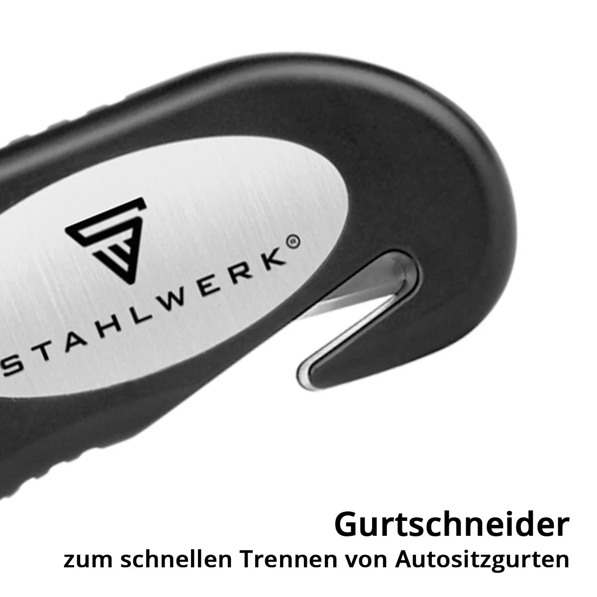 STAHLWERK 5-in-1 Reifendruckprüfer mit LED-Licht | Digitaler Luftdruckprüfer | Gurtschneider | Notfallhammer | Arbeitsleuchte | Multifunktionales Luftdruckmessgerät für PKW, Fahrrad, Auto