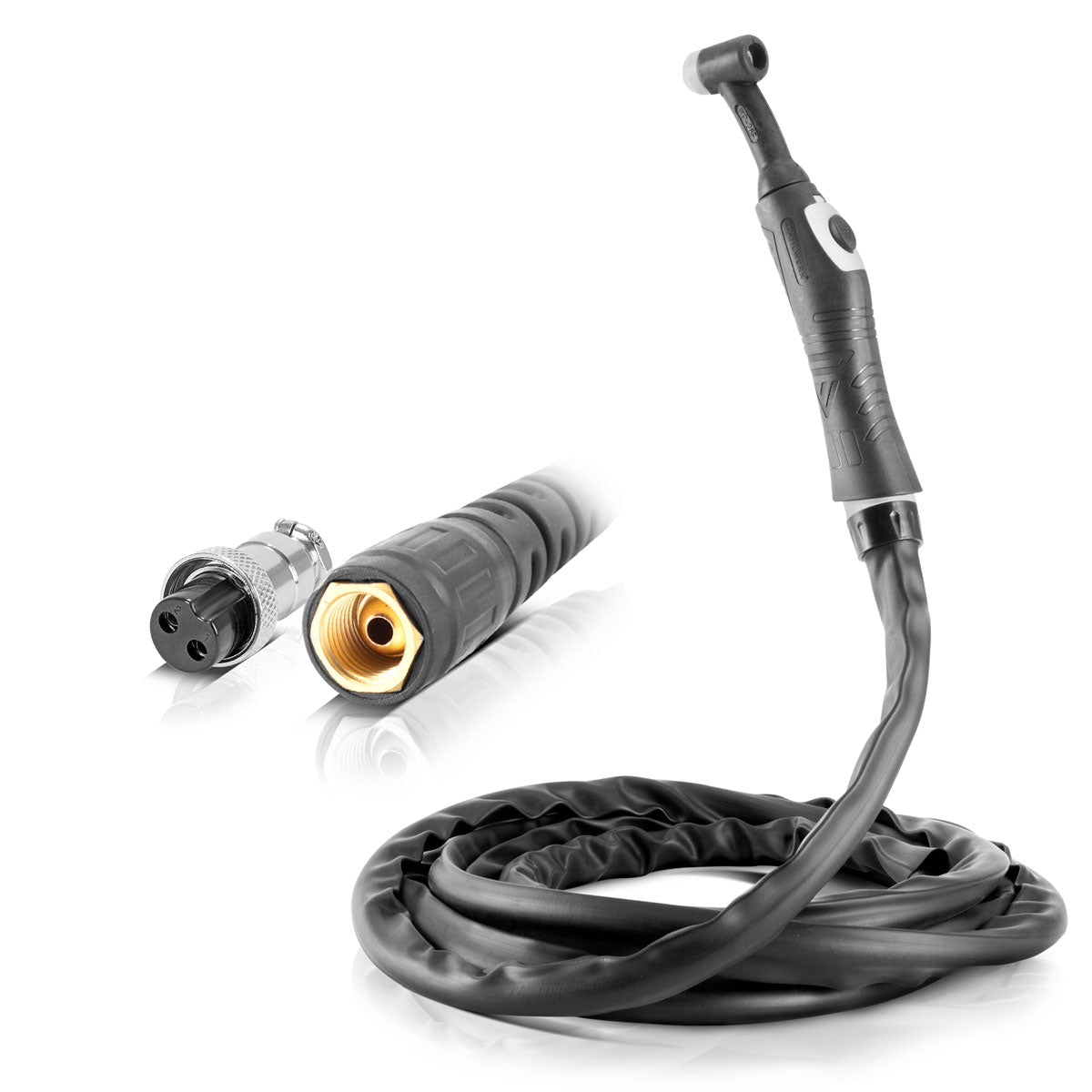 STAHLWERK TIG welding torch WP-26 with 8 meter hose package up to 200 A, gas-cooled, 2-pole / TIG torch / TIG welding