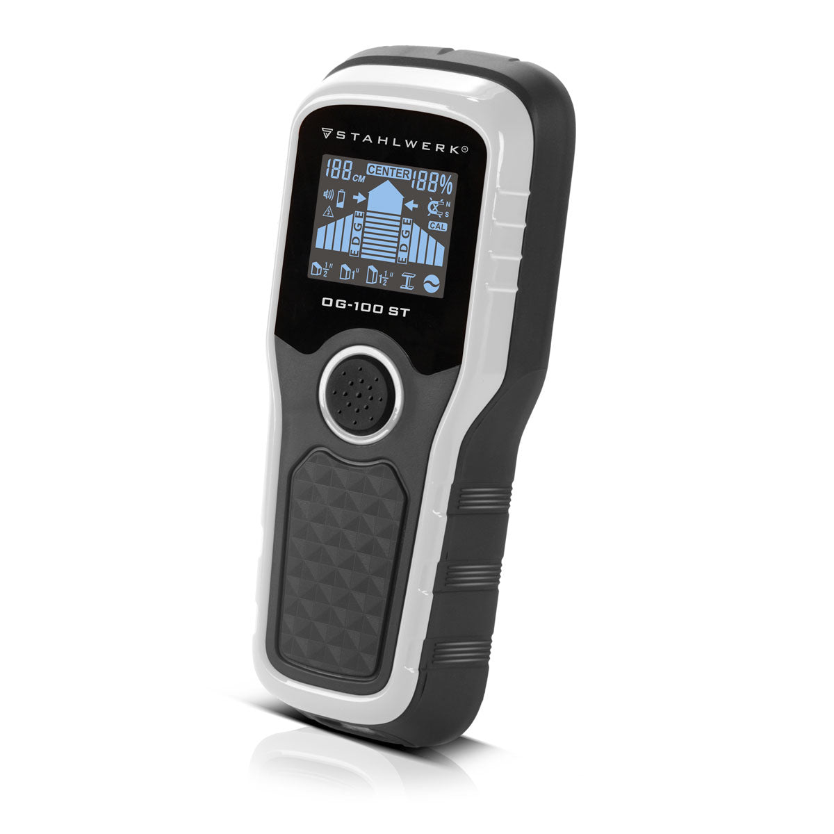 STAHLWERK locating device OG-100 ST wall scanner, metal detector, line finder, bolt detector, cable locator, wall detector for locating power lines, metal objects or beams in walls and ceilings