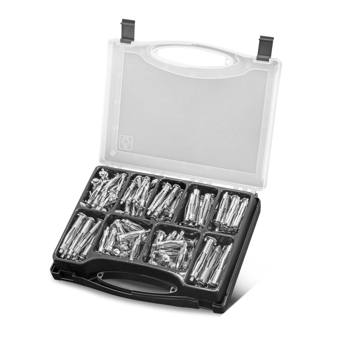 STAHLWERK metal cavity dowels 141-piece set M4 x 32 | M4x38 | M4x46 | M5x37 | M5x52 | M5x65 | M6x37 | M6x52 | M6 x 65 metal dowels with pre-assembled screws for drywall work