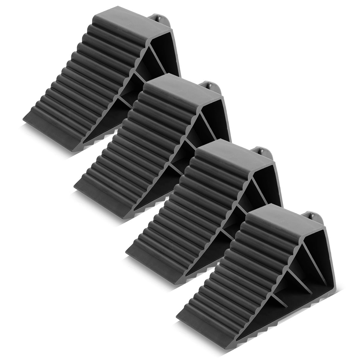 STAHLWERK wheel chocks GT-02 ST set of 4 up to 1.5 t axle load brake chock | stumbling block | Wheel chock | Wheel chocks for car trailers, motorhomes, caravans or caravans