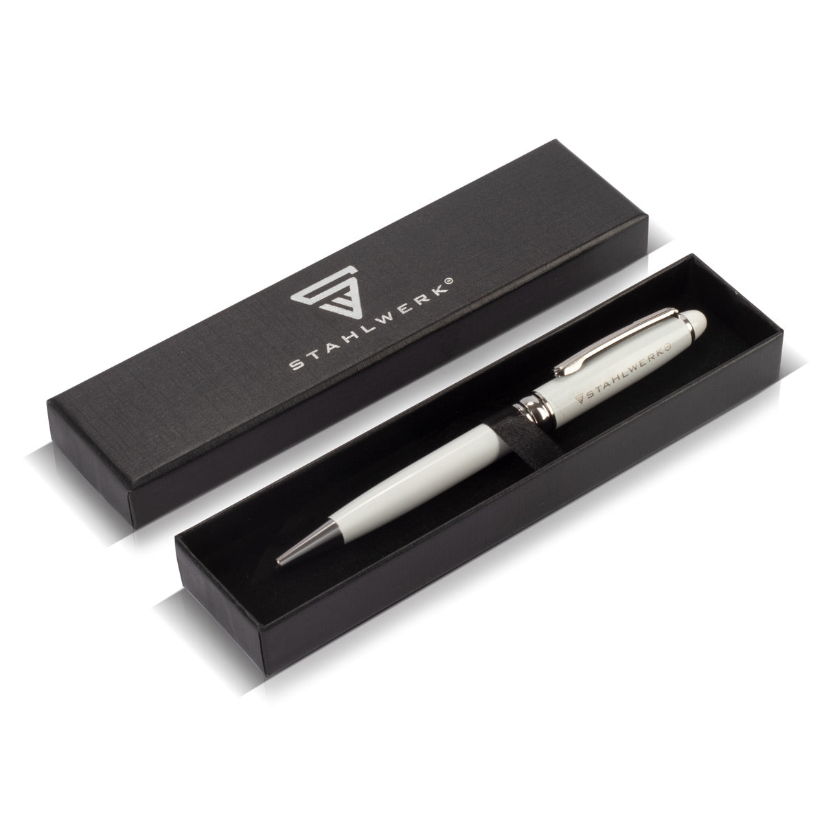 Stylo à bille STAHLWERK avec gravure stylo à bille premium | Stylo | Coolie | Instrument d'écriture avec clip de maintien et emballage cadeau élégant