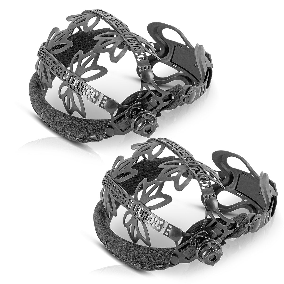 STAHLWERK universal headband for welding helmets in a set of 2 made of high-quality plastic with versatile adjustment options, ergonomic fit, integrated head pad and replaceable sweatband