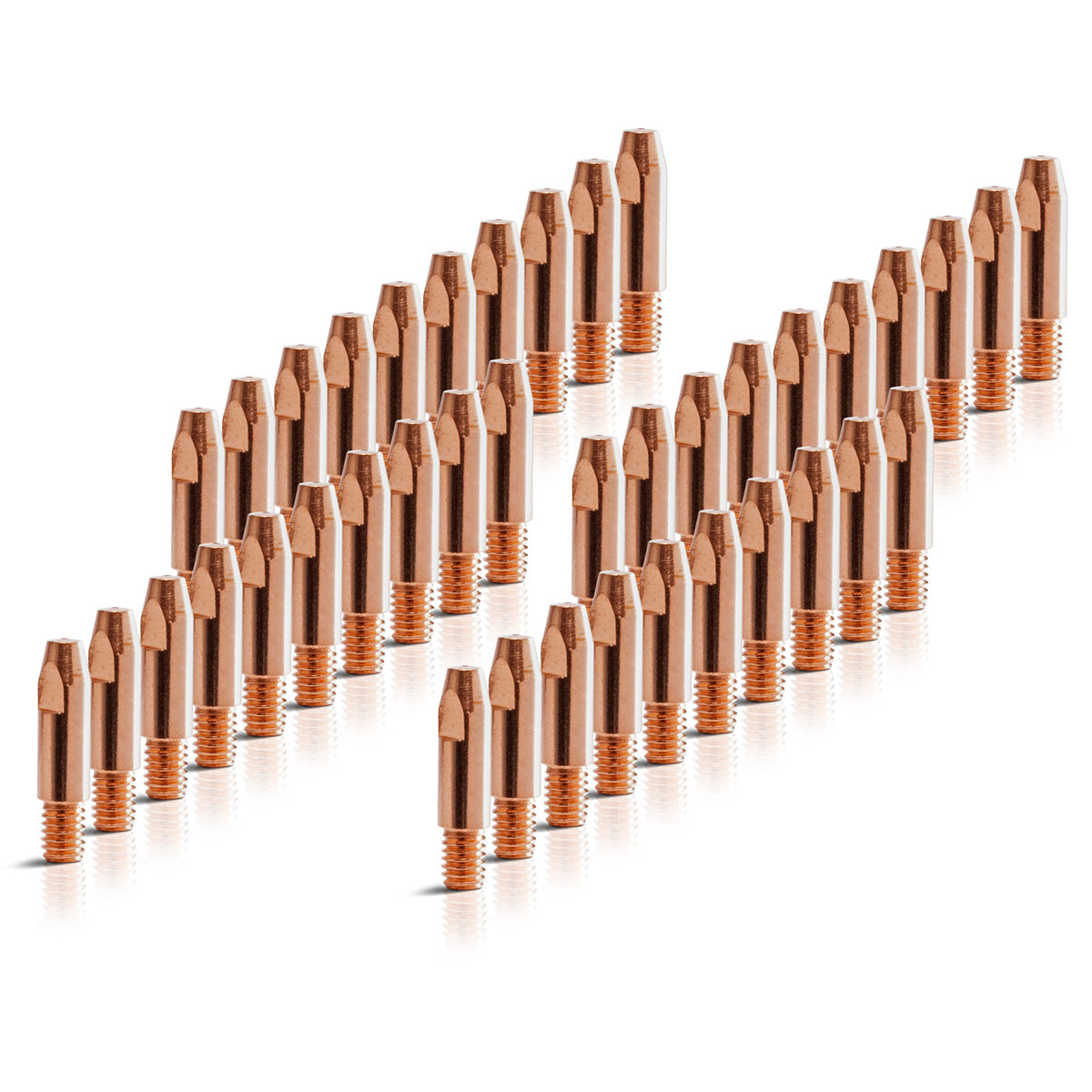 STAHLWERK Lot de 40 AK25 | MB25 | KD24 | Conseils de contact MB24 | Buses de contact pour aluminium M6x28 en jeu de pièces d'usure MIG MAG de 1,0 mm | Accessoires de soudage pour torches de soudage