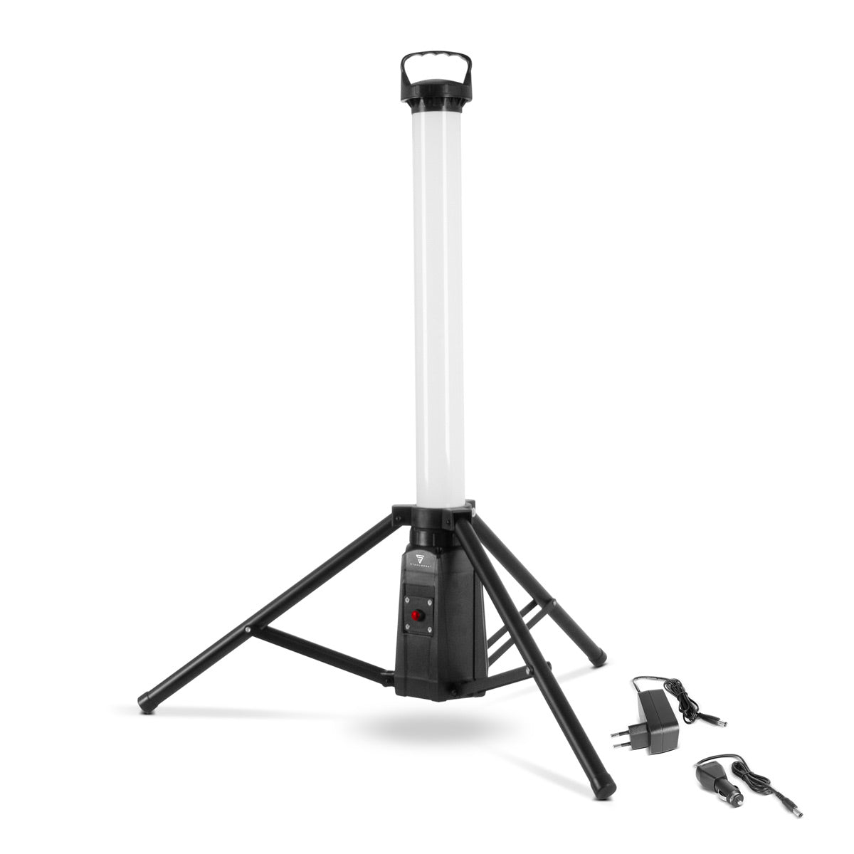 STAHLWERK Projecteur de chantier à LED 360° TBS-30 ST | 30 watts | 2 400 lumens | Couleur lumière du jour 6 500 K | Batterie Li-ion 7,4 V / 8 000 mAh | IP44 | Lampe de travail sans fil
