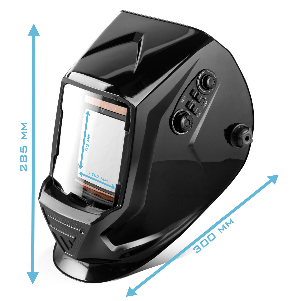 Casco per saldatura Real Color completamente automatico STAHLWERK con funzione 3 in 1 ST-990 XB, nero lucido
