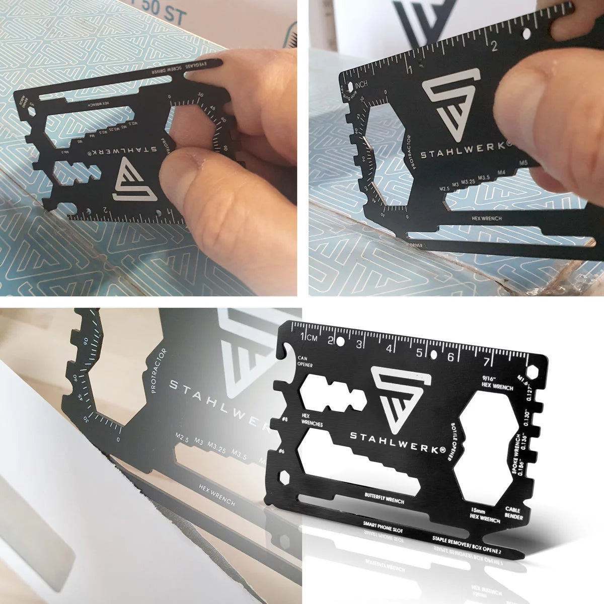 STAHLWERK Toolcard 18 in 1 Multifunktionswerkzeug in Kartengröße