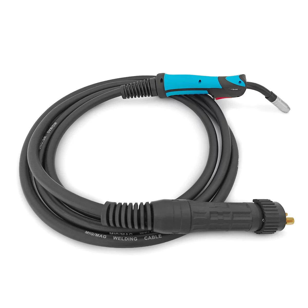 STAHLWERK AK15 welding torch including 3 meter hose package | Professional welding accessories for MIG/MAG inert gas welding machines with Euro central connection | Air-cooled MIG/MAG welding gun 180 amps