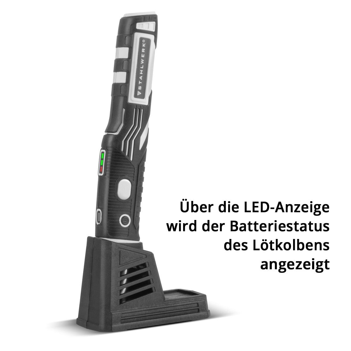 STAHLWERK cordless soldering iron BLK-8 ST USB soldering device | Soldering station | Soldering gun with 8 watts of power and 480°C peak temperature for soldering and desoldering