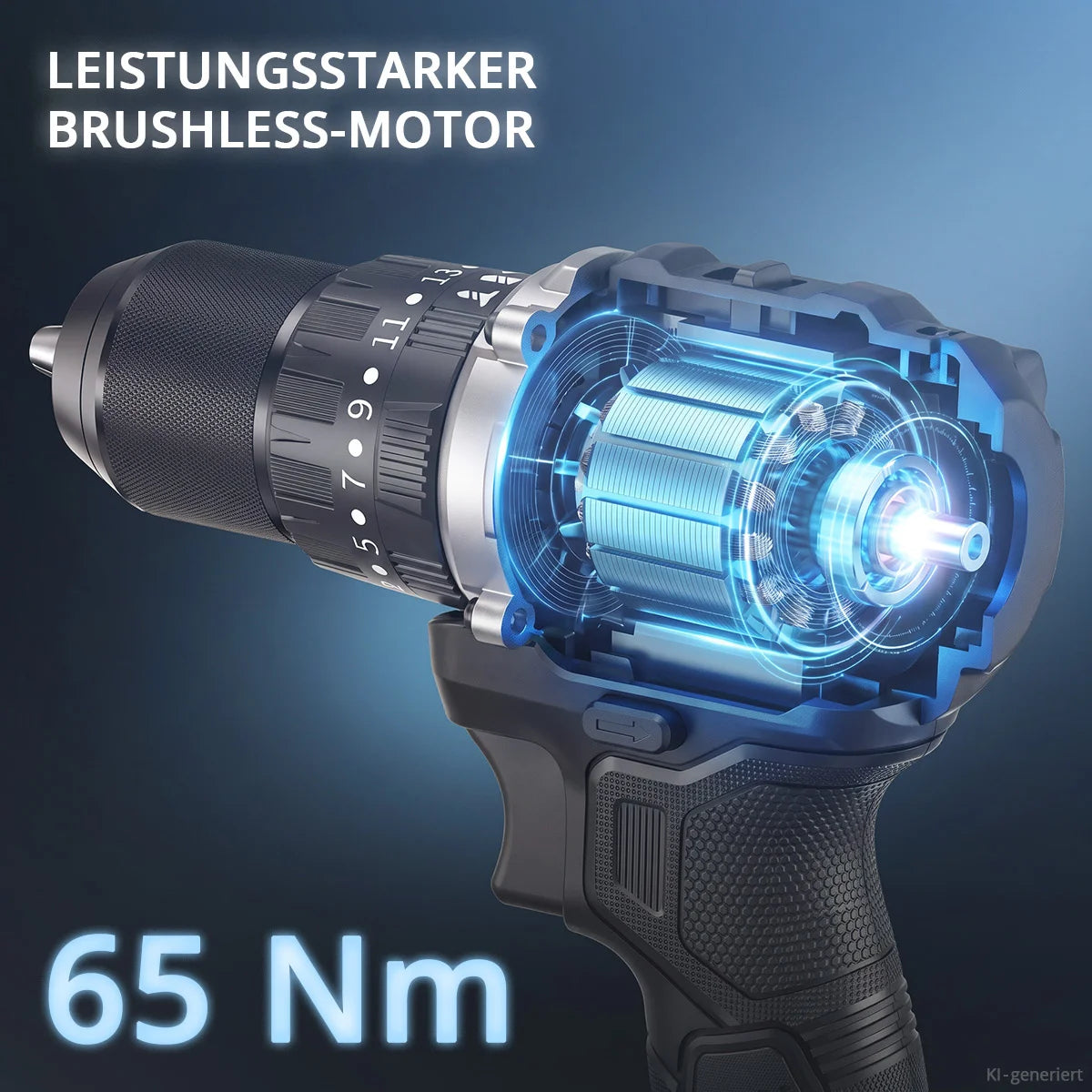 STAHLWERK cordless impact drill KALLE | Cordless screwdriver | Cordless drill | Drill driver | 20 volt system | 65 Nm torque | 2-speed gearbox | 13 mm keyless chuck | Brushless