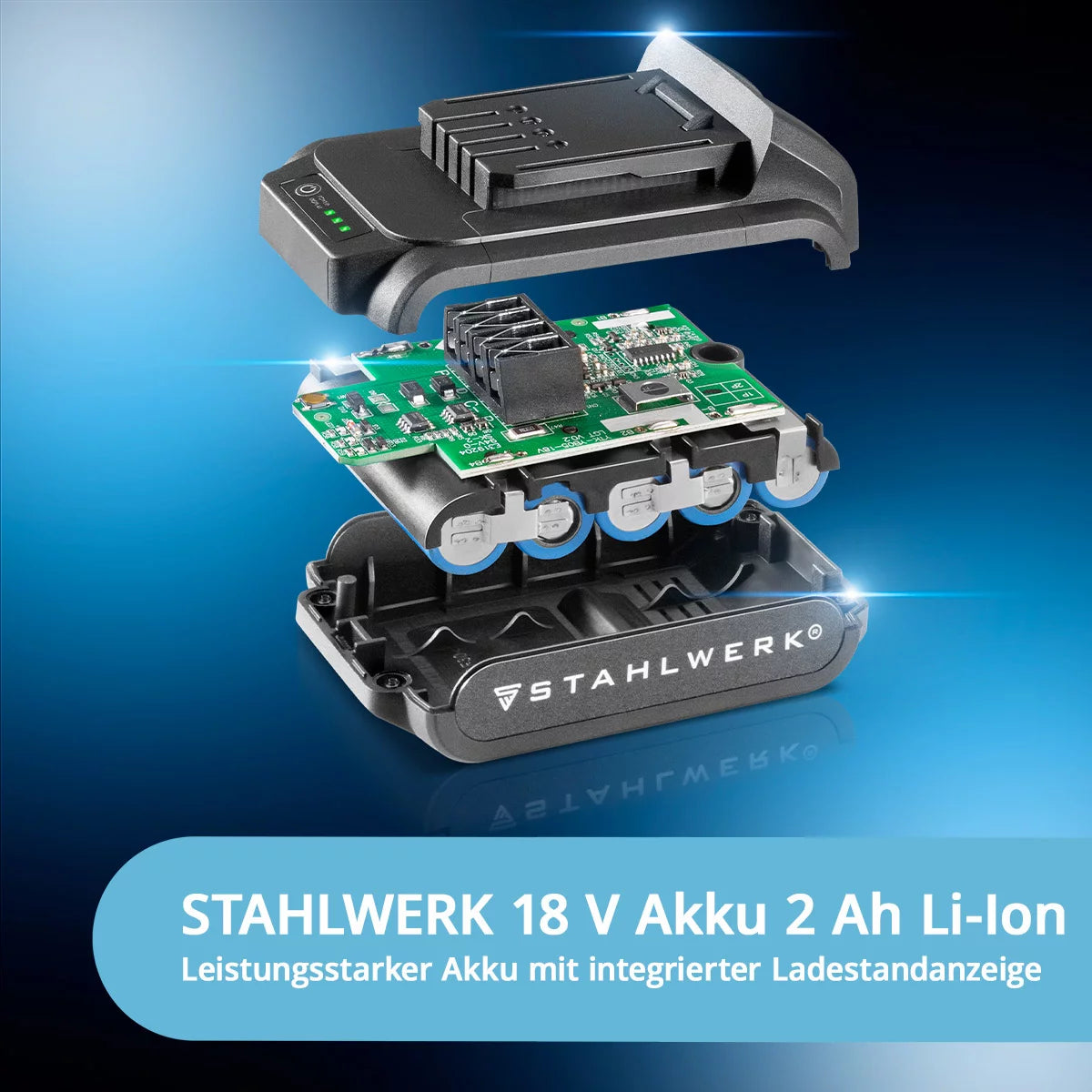 Visseuse sans fil STAHLWERK ABS-18 ST avec 18 volts et technologie sans balais, perceuse/tournevis sans fil | Perceuse sans fil | Perceuse | Ensemble d'outils sans fil comprenant une batterie, un chargeur et une mallette de transport