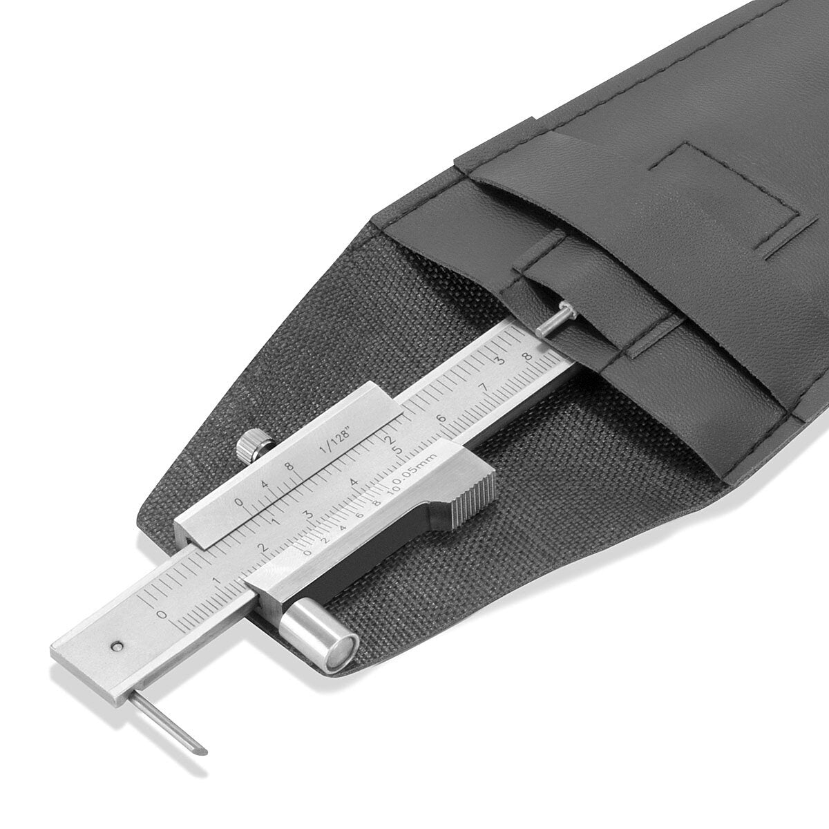 STAHLWERK marking caliper | Measuring gauge | Caliper 0-200 mm | 8 inch with vernier and stop roller according to DIN 862 for precision measurements