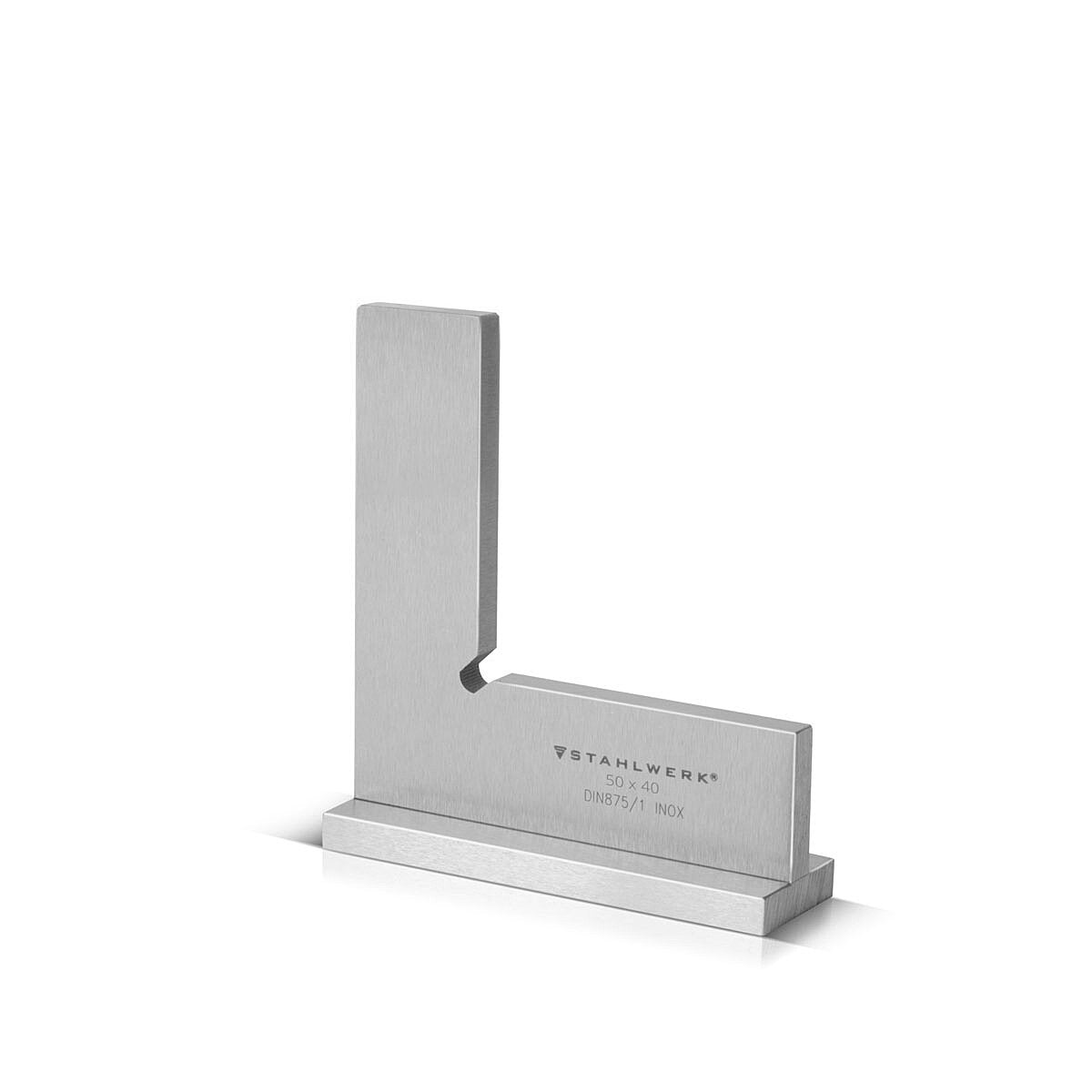 Squadra per fabbro STAHLWERK 90° 50 x 40 mm DIN 875/1 squadra per fabbro / battuta angolare / squadra di precisione in acciaio inossidabile