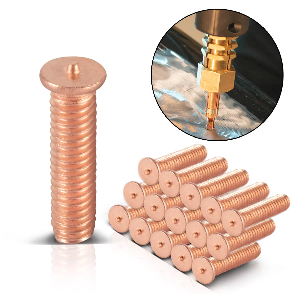 Acciaio bulloni sudore m4 thread 200 set, accessori per riparazioni intelligenti per il dipartimento di divino / dellenlift / finestra punto / strumento olandese per la riparazione professionale del corpo KFZ