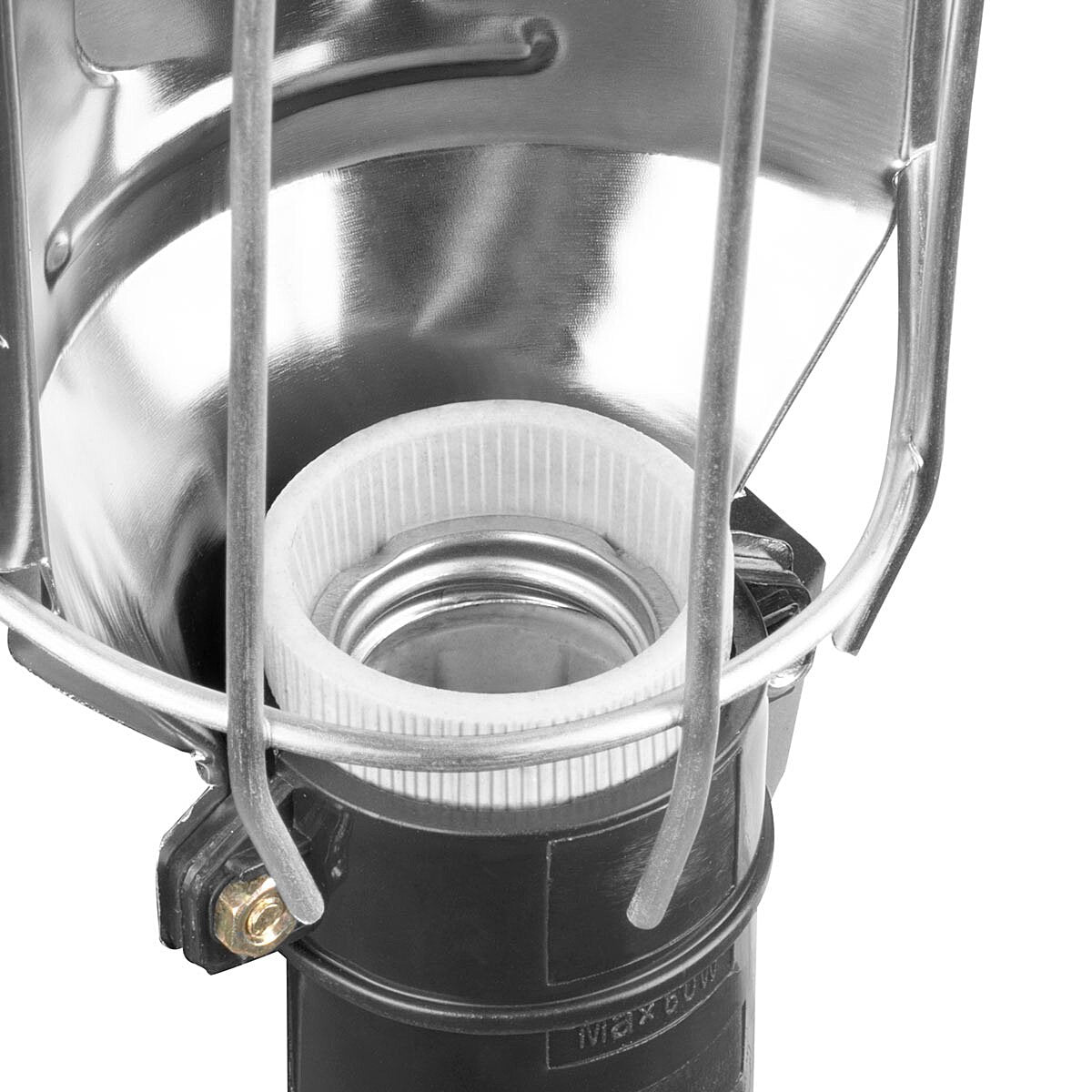 Lámpara de trabajo STAHLWERK con casquillo E27 hasta máx. Lámpara de taller de 60 W con cable de 10 m, gancho para colgar y mango de goma, lámpara de construcción | Lámpara de trabajo | Lámpara de mano para trabajos de reparación y renovación.