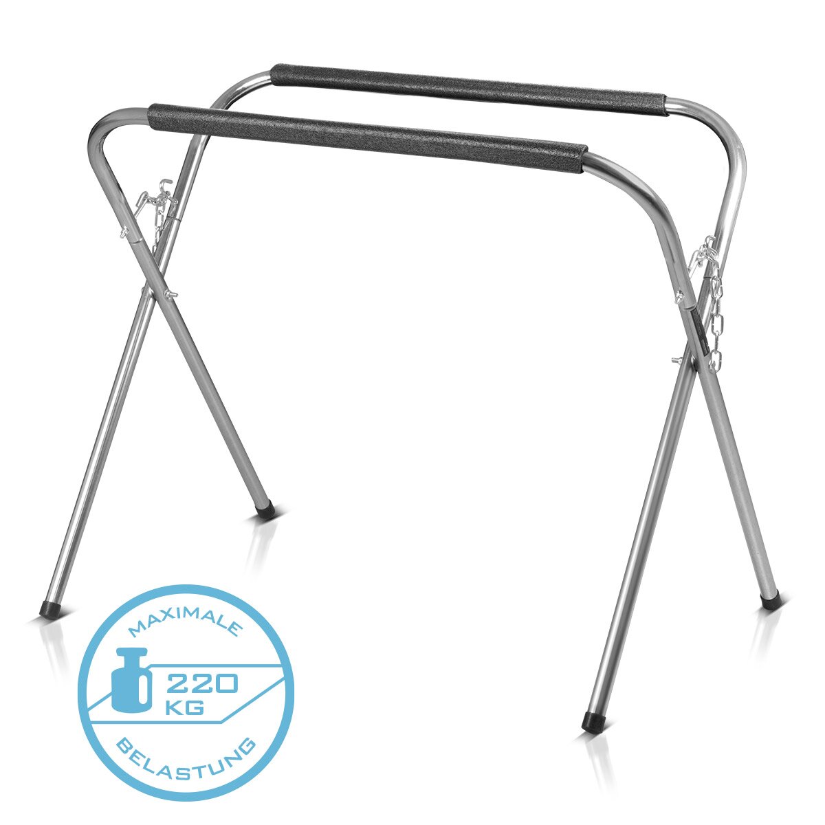 Support de travail pliable STAHLWERK TAS-220 ST | support de disque mobile | support de pare-brise stable en acier avec rembourrage en mousse | Support de peinture de réparation automobile| Réparation automobile | capacité de charge jusqu'à 220 kg