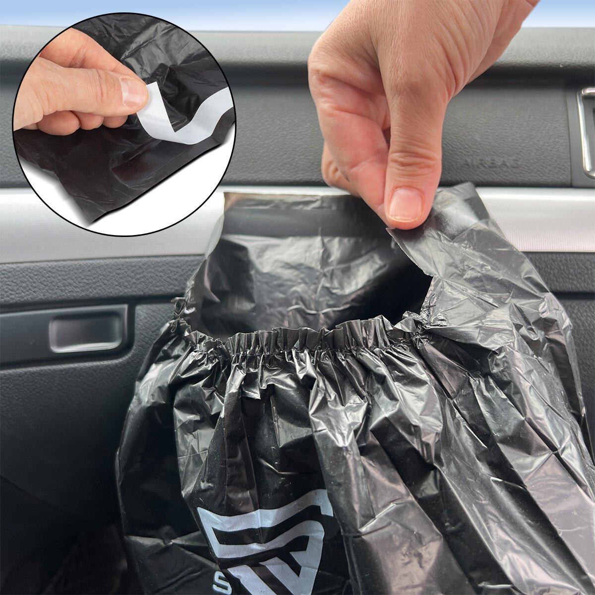 Sacchetti per rifiuti per auto STAHLWERK 30 pezzi Sacchetti per rifiuti extra resistenti 23 x 30 cm | Sacchi della spazzatura | Sacchi della spazzatura | Sacchi per la spazzatura in plastica HDPE resistente agli strappi