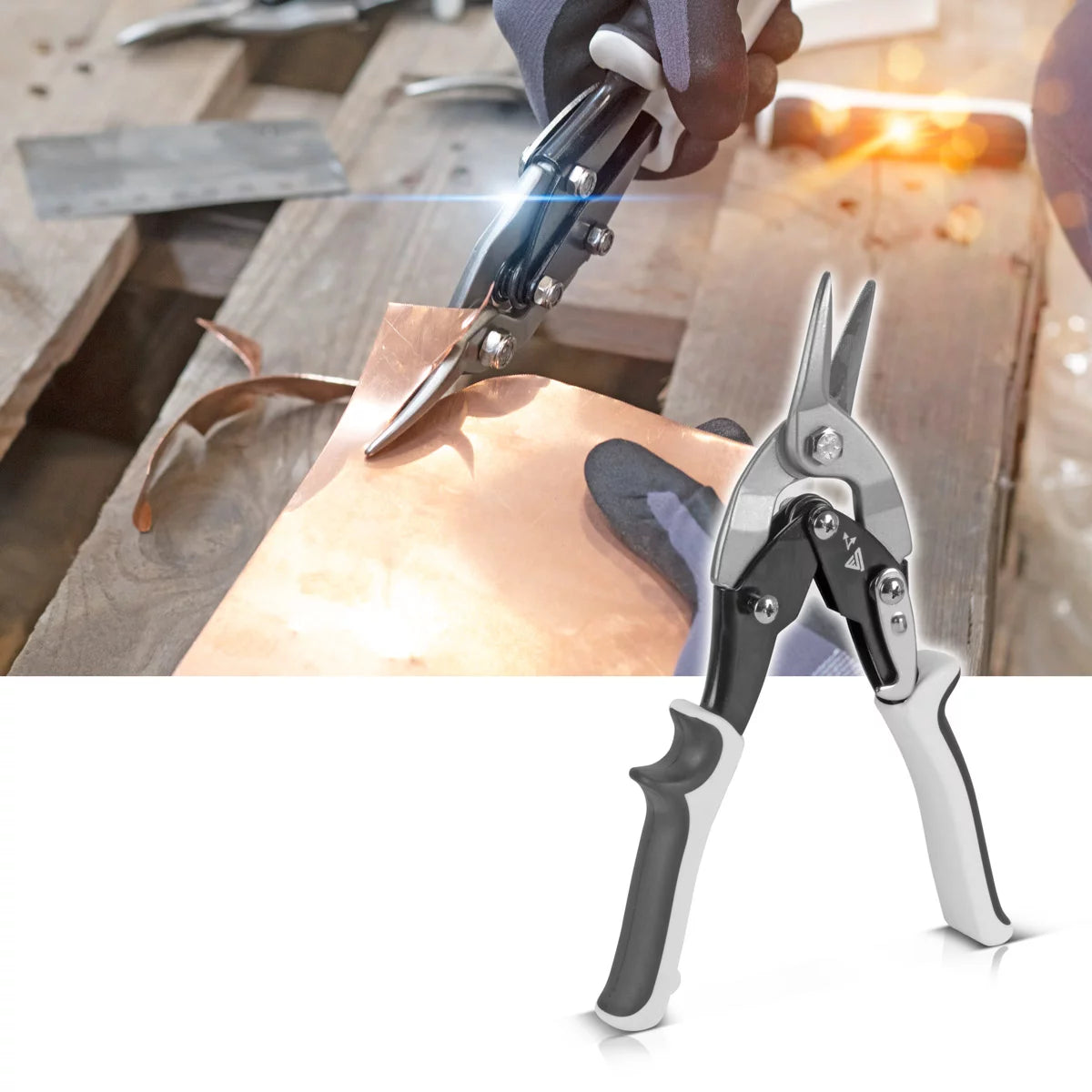 Cesoia per lamiera STAHLWERK forbici professionali per metallo taglio destro | taglierina per lamiera | Taglierina per metalli per il taglio professionale di lamiere