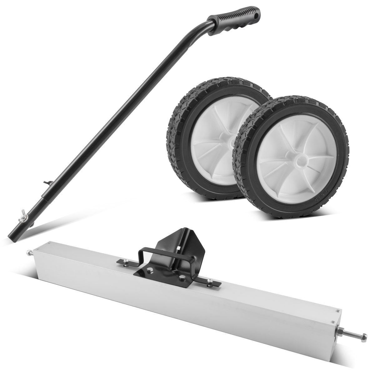 STAHLWERK Magnet-Bodenkehrer MBK-30 ST mit 762 mm Breite und 20 kg Fassungsvermögen, Magnetbesen / Spänesammler / Magnetische Kehrmaschine für Metallspäne, Schrauben, Nägel und andere magnetische Kleinteile