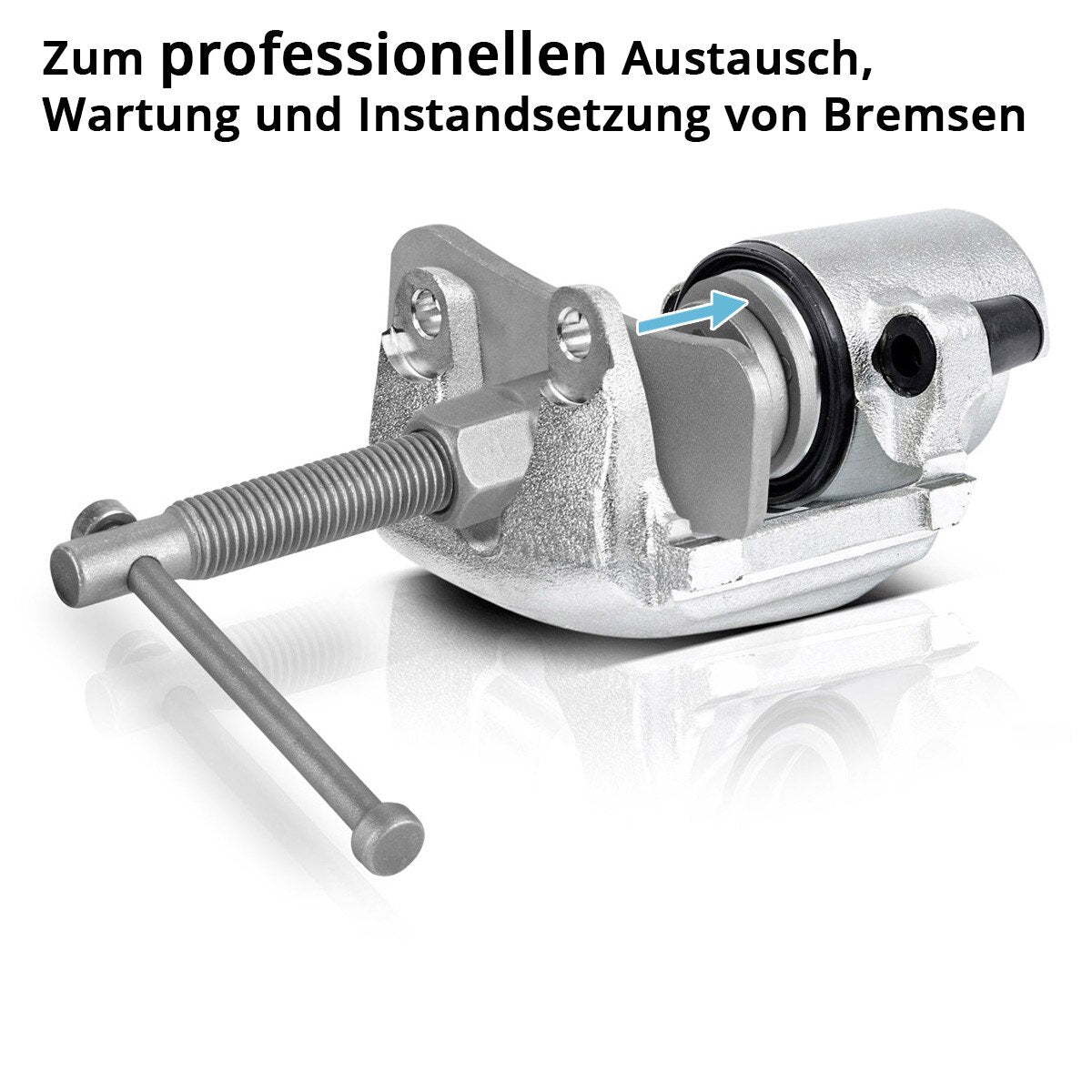 STAHLWERK Kit de réinitialisation du piston de frein 22 pièces Réinitialiseur de piston d'étrier de frein | Réinitialisation des freins | Réinitialisation du piston | Jeu d'outils de réinitialisation pour pistons d'étrier de frein automobile