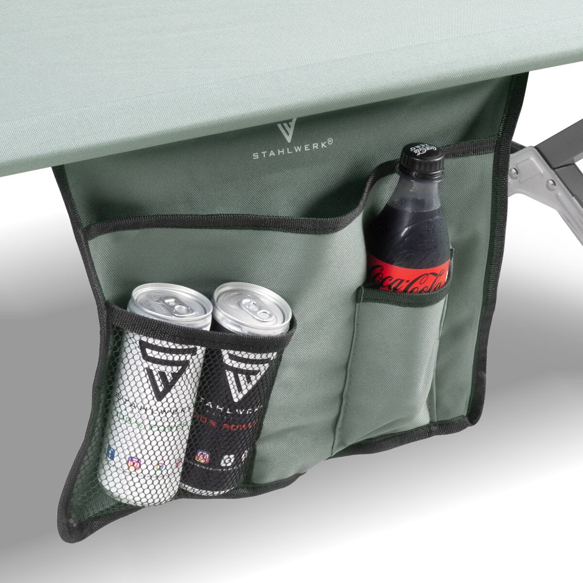 STAHLWERK chaise longue de camping CL-190 ST lit de camp pliant avec capacité de charge de 150 kg lit de camping 190 x 63 cm | lit pliant | lit pliant | Chaise longue pliante | Lit d'appoint | Chaise longue pliante avec sac de transport