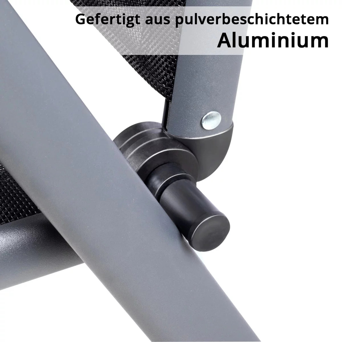 Sedia da campeggio STAHLWERK CS-103 ST Set di 2 sedie da giardino | Sedia pieghevole | sedia pieghevole | Sedia in alluminio | Sedia con schienale alto | Mobili da giardino | Sedia da pesca | Sedia da balcone con braccioli e schienale regolabile