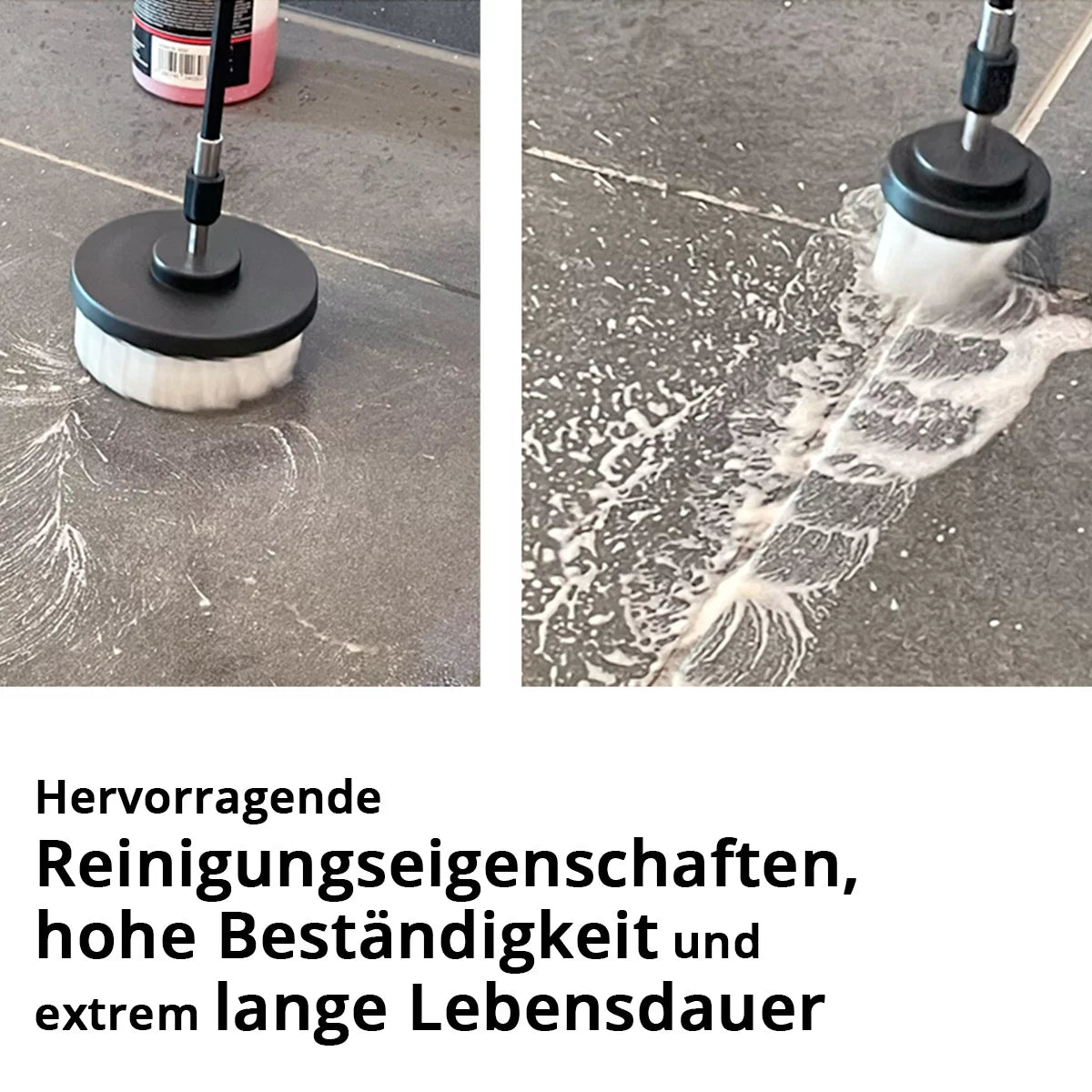 STAHLWERK Bürsten-Aufsatz 5er Set für Akkuschrauber und Bohrmaschinen, Reinigungs-, Polier- und Detailing-Bürsten mit Standard-Bit-Aufnahme inklusive Verlängerungs-Adapter