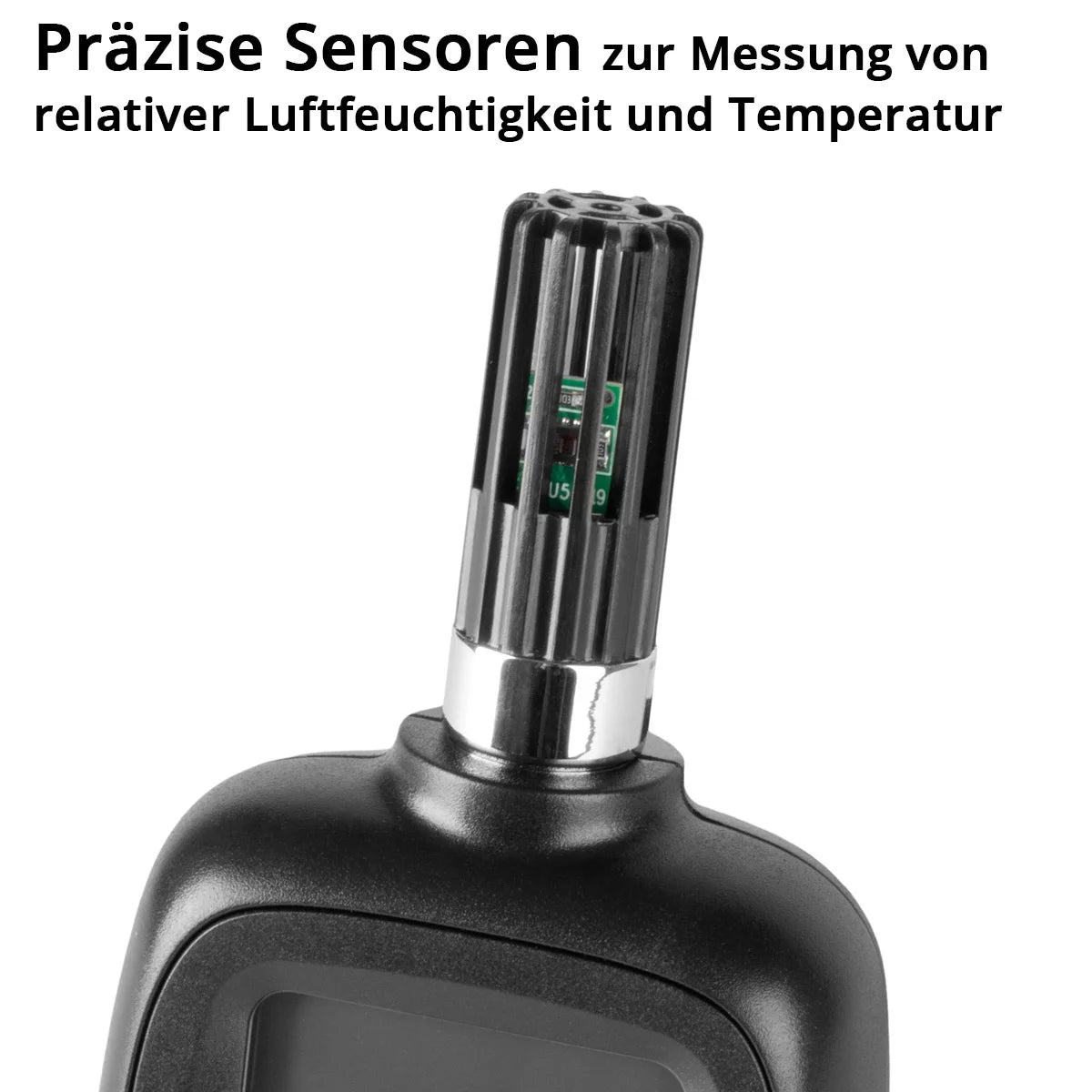 STAHLWERK Luftfeuchtigkeits- und Temperaturmessgerät | Präzises digitales Messgerät zur professionellen Bestimmung des Raumklimas | Ideal zur Kontrolle von Temperatur und Luftfeuchtigkeit