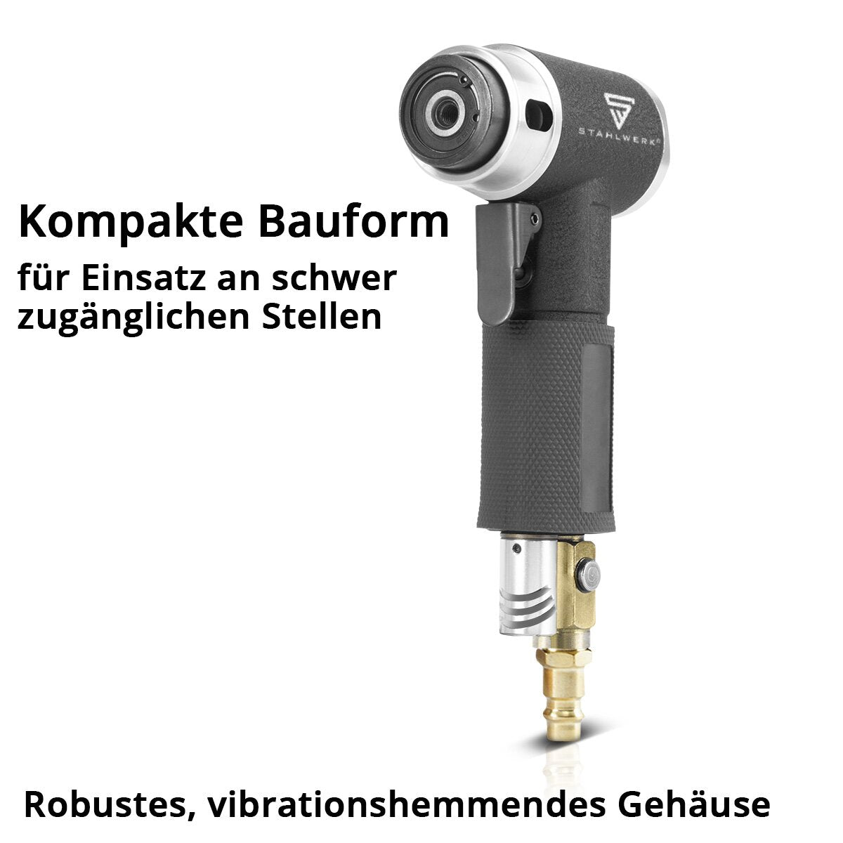 Kit de ponceuses excentriques à air comprimé STAHLWERK OSK-150 ST jusqu'à 15 000 tr/min, ponceuse à air comprimé réglable en continu | Broyeur | Ponceuse rotative | Machine à poncer et à polir avec accessoires