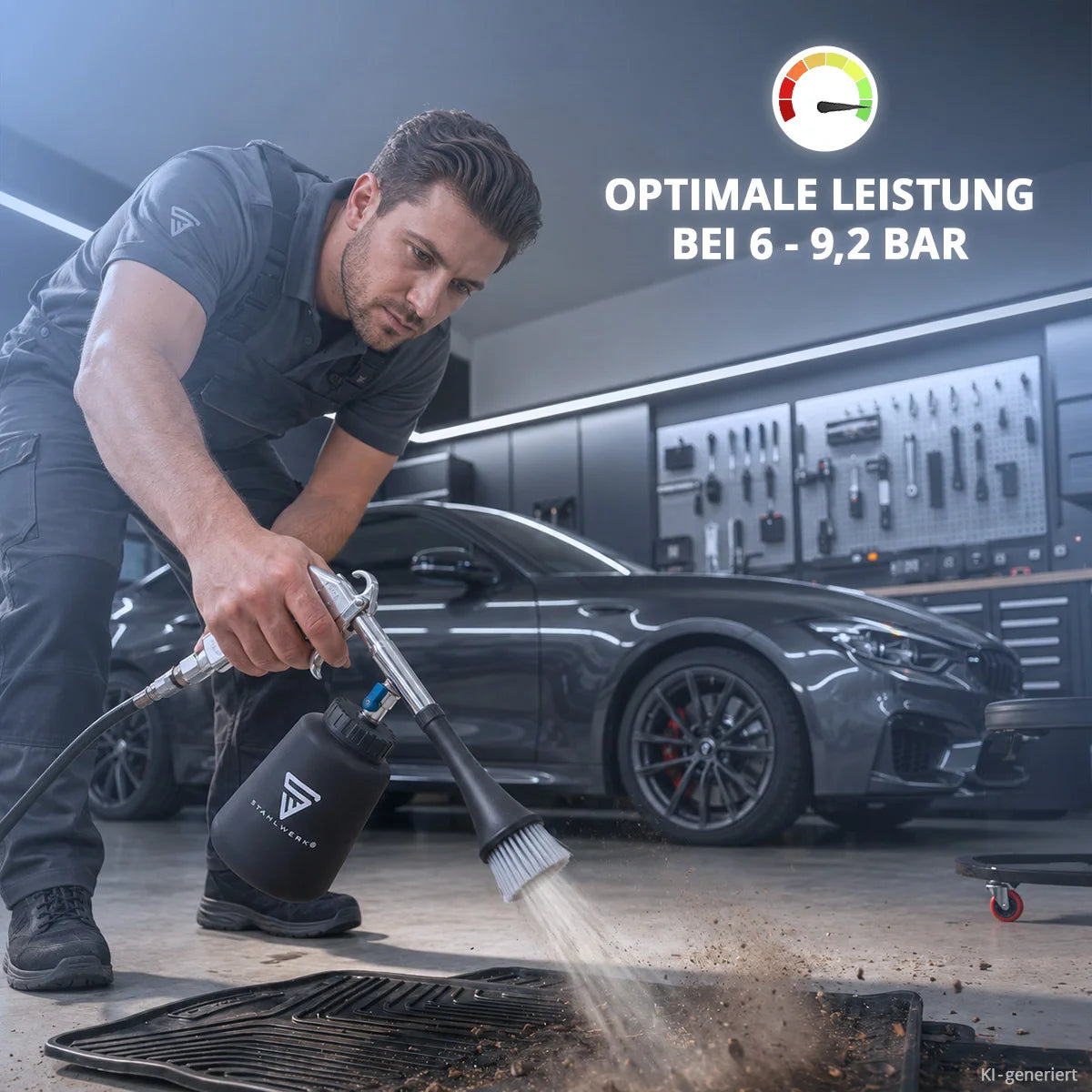 STAHLWERK Druckluft-Reinigungspistole RP-90 ST mit Wirbel-Effekt | Effektiver Druckluft-Reiniger | Innenreiniger | Waschpistole | Kfz-Ausblaspistole für effizientes Reinigen von Oberflächen