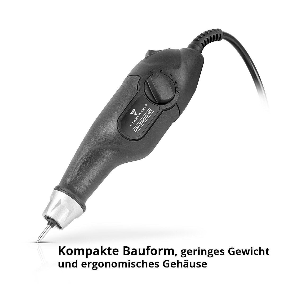 STAHLWERK engraving machine GM-3600 ST with 24 W electric engraver | Engraving pen | Engraving device | Engraving device | cutter | Engraving tool with 5 stroke depth settings for precise engraving work