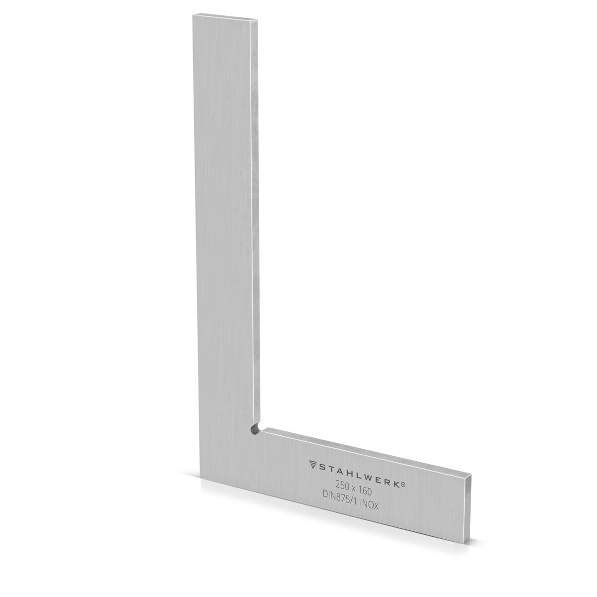 Angolo piatto STAHLWERK 90° 250 x 160 mm DIN 875/1 angolo di controllo / angolo da fabbro / angolo di arresto / angolo di precisione in acciaio inossidabile
