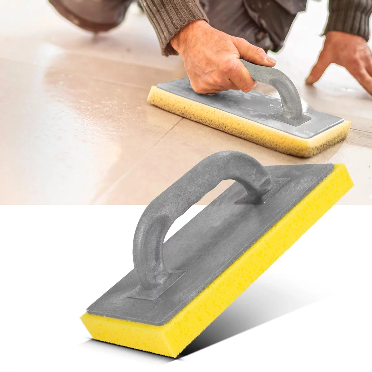 STAHLWERK Fliesenwaschset Pro | 5-teiliges Fliesenleger Waschset | professionelles Fliesen Waschset mit 24 Liter Eimer| Fliesenwaschbrett| Reibebrett | Fliesenreinigung | perfekte Fliesen