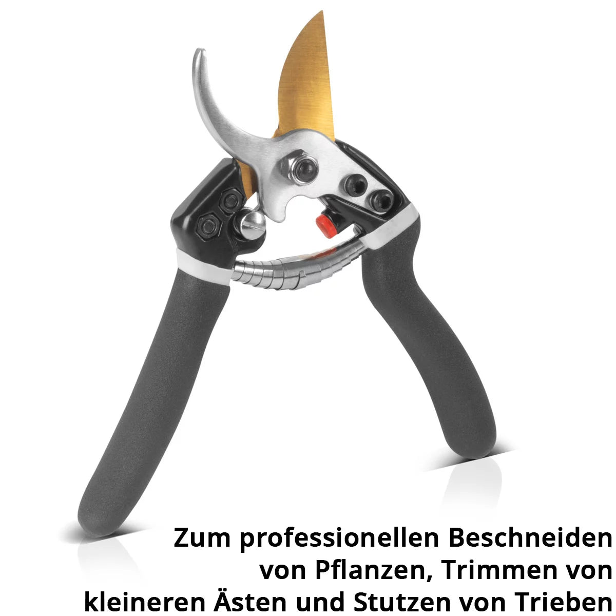 STAHLWERK Gartenschere aus Carbon-Stahl Profi Rosenschere | Rebschere | Gärtnerschere | Bypass-Schere | Pflanzenschere | Blumenschere | Astschere