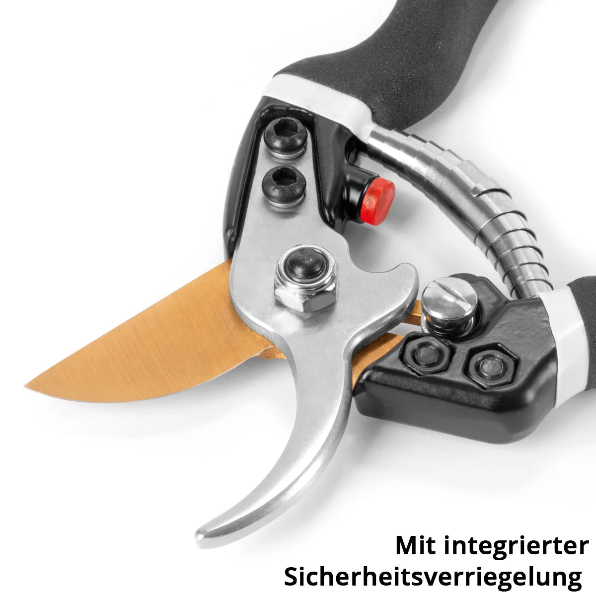 STAHLWERK Gartenschere aus Carbon-Stahl Profi Rosenschere | Rebschere | Gärtnerschere | Bypass-Schere | Pflanzenschere | Blumenschere | Astschere