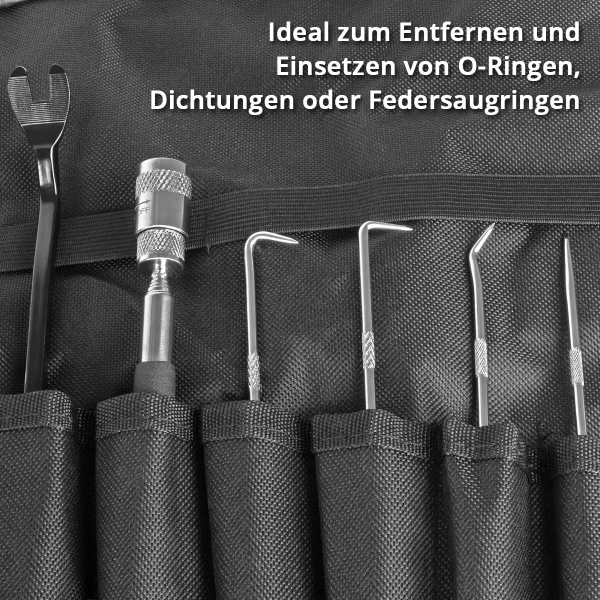 STAHLWERK hook tool set 12 pieces | Hook set | Needle hook | Sealing hook | Car Pick Set | Precision hook | Magnetic Telescope | O-ring tool for removing and inserting seals