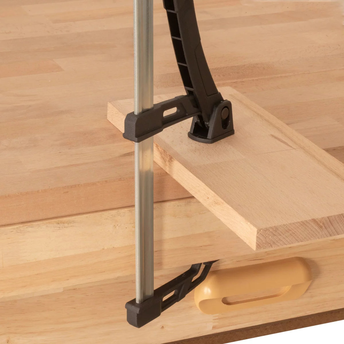 STAHLWERK set of 2 lever clamps 80x250 mm | powerful clamp with 100 kg pressure force | Quick release for precise fixing of workpieces | Stable clamp with a span of 250 mm, clamping depth of 80 mm