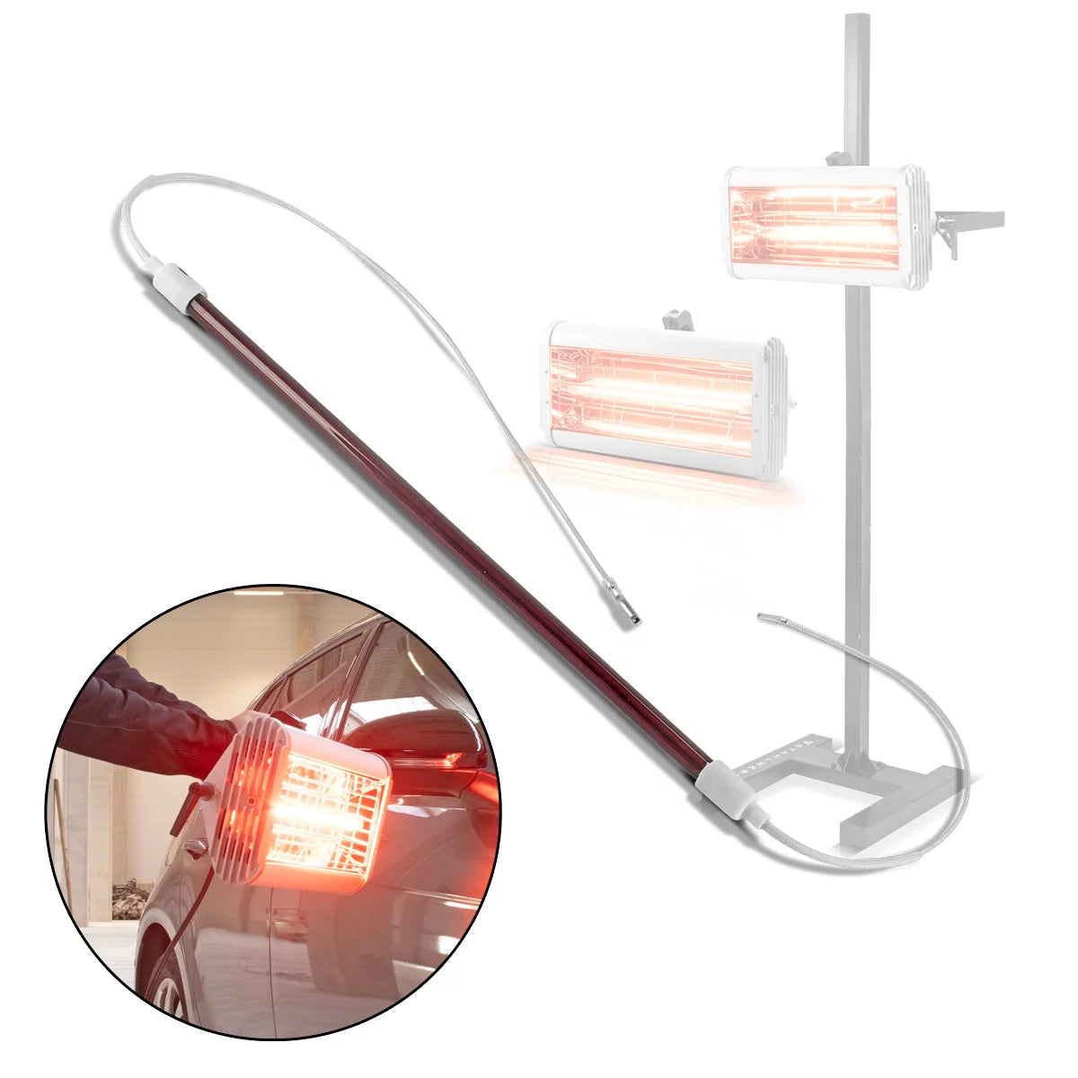 STAHLWERK IR lamp 1,200 W | 355 mm x Ø 12mm for infrared paint dryer| Replacement light with extremely long service life for IR emitters | IR dryer | IR lamps | IR heater