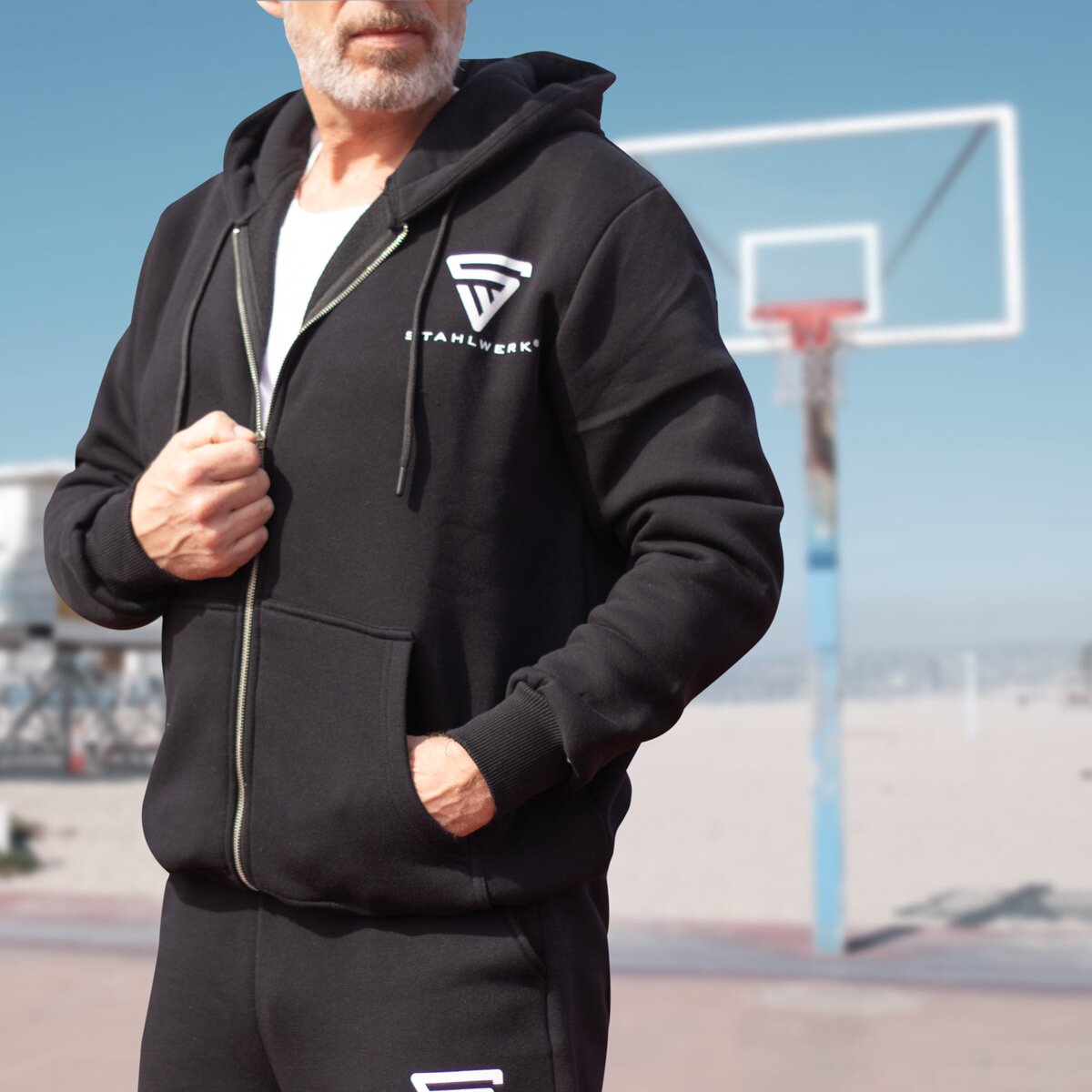 STAHLWERK jogging suit black size XL tracksuit | joggers | Tracksuit | Sports suit | Sweatsuit | Fitness suit with hoodie and sweatpants