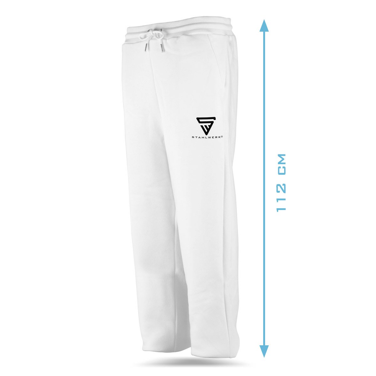 Pantaloni da jogging STAHLWERK bianchi taglia XL pantaloni sportivi | jogging | Pantaloni da allenamento | Pantaloni della tuta | Pantaloni della tuta con stampa del logo realizzati in 70% cotone e 30% poliestere