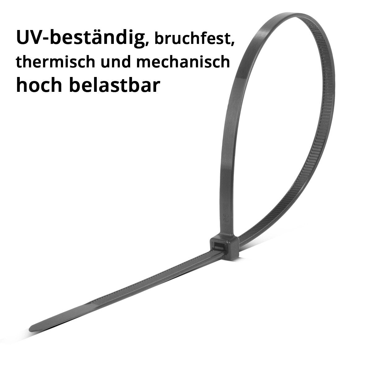 STAHLWERK cable ties set of 600 2.5 x 150 mm | 3.6x150mm | 3.6x200mm | 4.8 x 300 mm in black and white, industrial quality cable straps, UV-resistant, extremely tensile, stable and durable