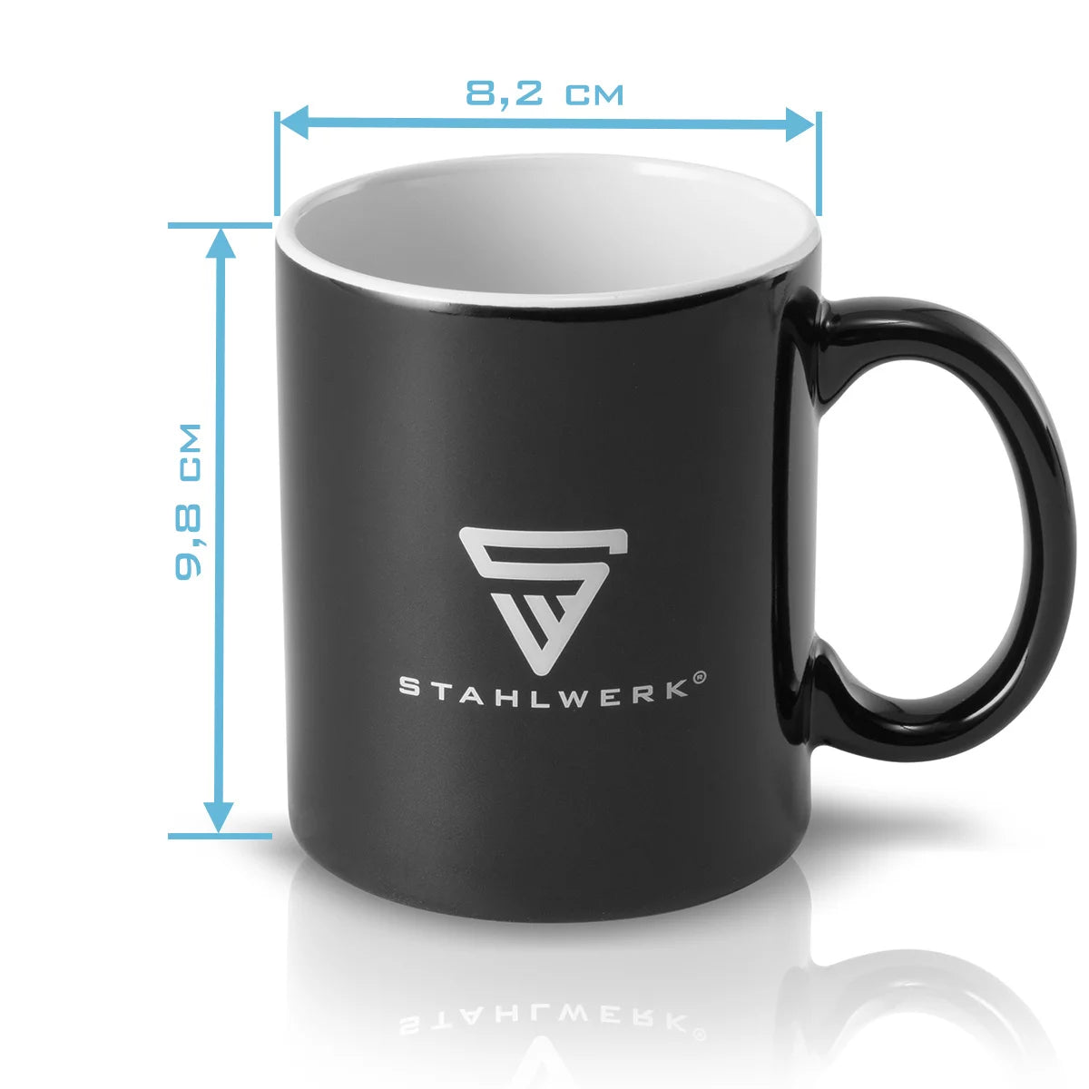 STAHLWERK cup 350 ml large coffee cup | Ceramic cup | Coffee mug, microwave safe and dishwasher safe